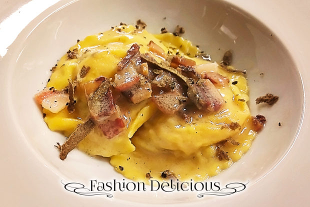 La Carbonara in un Raviolo